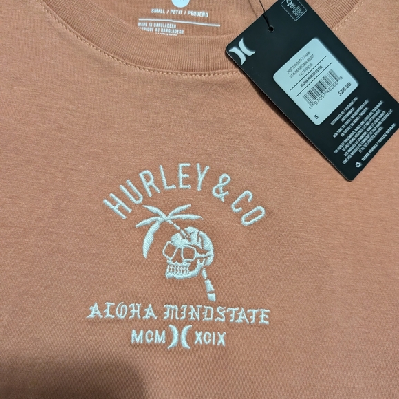 Hurley Men's Peach T-Shirt - Picture 3 of 3
